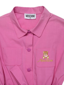 Moschino Junior Girls Short Sleeve Dress In Pink