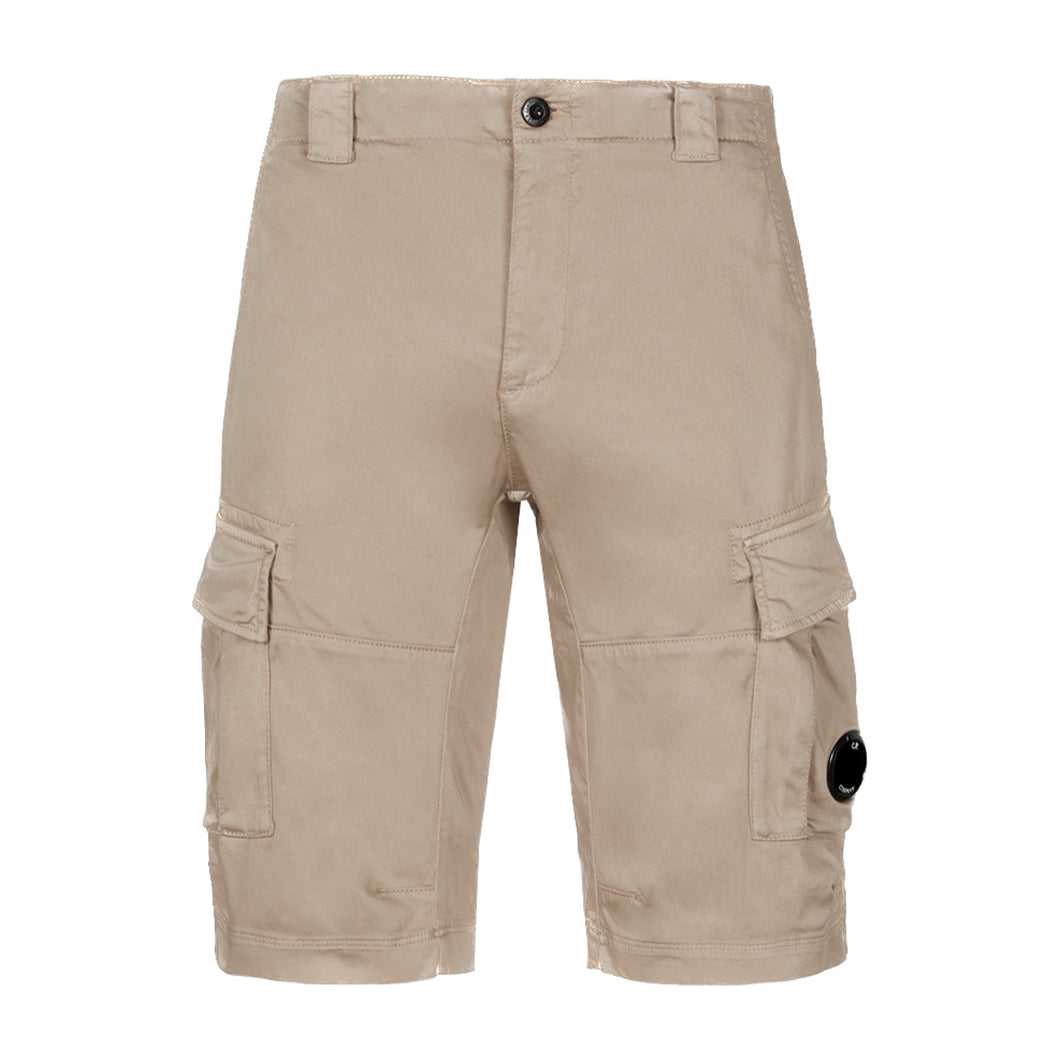 Cp Company Satin Stretch Lens Cargo Shorts Cobblestone