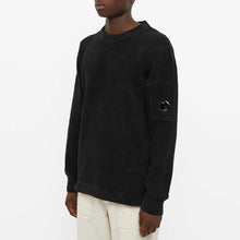 Load image into Gallery viewer, Cp Company Chenille Crew Neck Knit In Black
