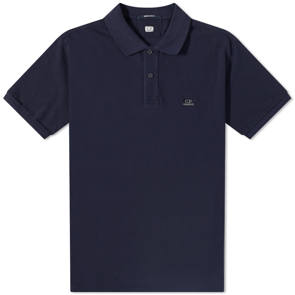 Cp Company Resist Dyed Polo Shirt In Navy