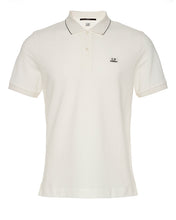 Load image into Gallery viewer, Cp Company Short Sleeve Stretch Piquet Polo Shirt In White
