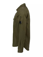 Load image into Gallery viewer, Cp Company Gabardine Zip Overshirt In Ivy Green
