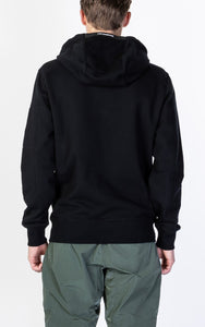 Cp Company Heavy Lens Overhead Hoodie In Black