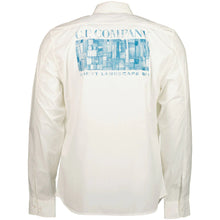 Load image into Gallery viewer, Cp Company Popeline Graphic Logo Print Shirt in White
