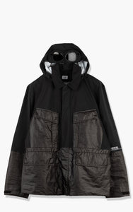 Cp Company Gore-Tex Infinium Mixed Collared Goggle Jacket In Black