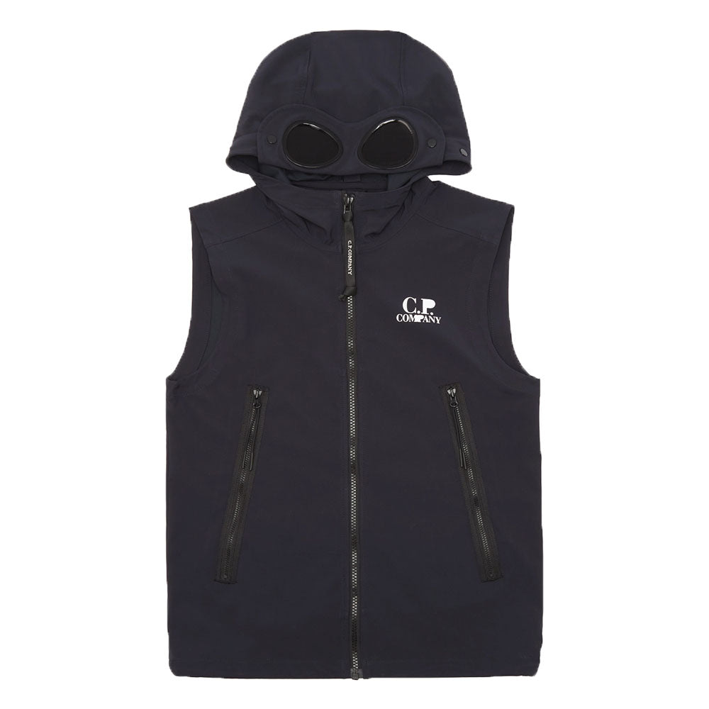 CP Company Junior Shell - R Goggle Gilet in Navy