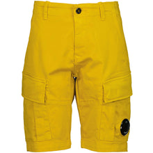 Load image into Gallery viewer, Cp Company Junior Stretch Gabardine Lens Cargo Shorts Golden Nugget
