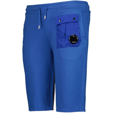 Load image into Gallery viewer, Cp Company Junior Light Fleece Mixed Lens Shorts In Blue Quartz
