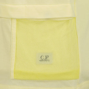 Cp Company Tacting Piquet Zip Polo Shirt In Pastel Yellow