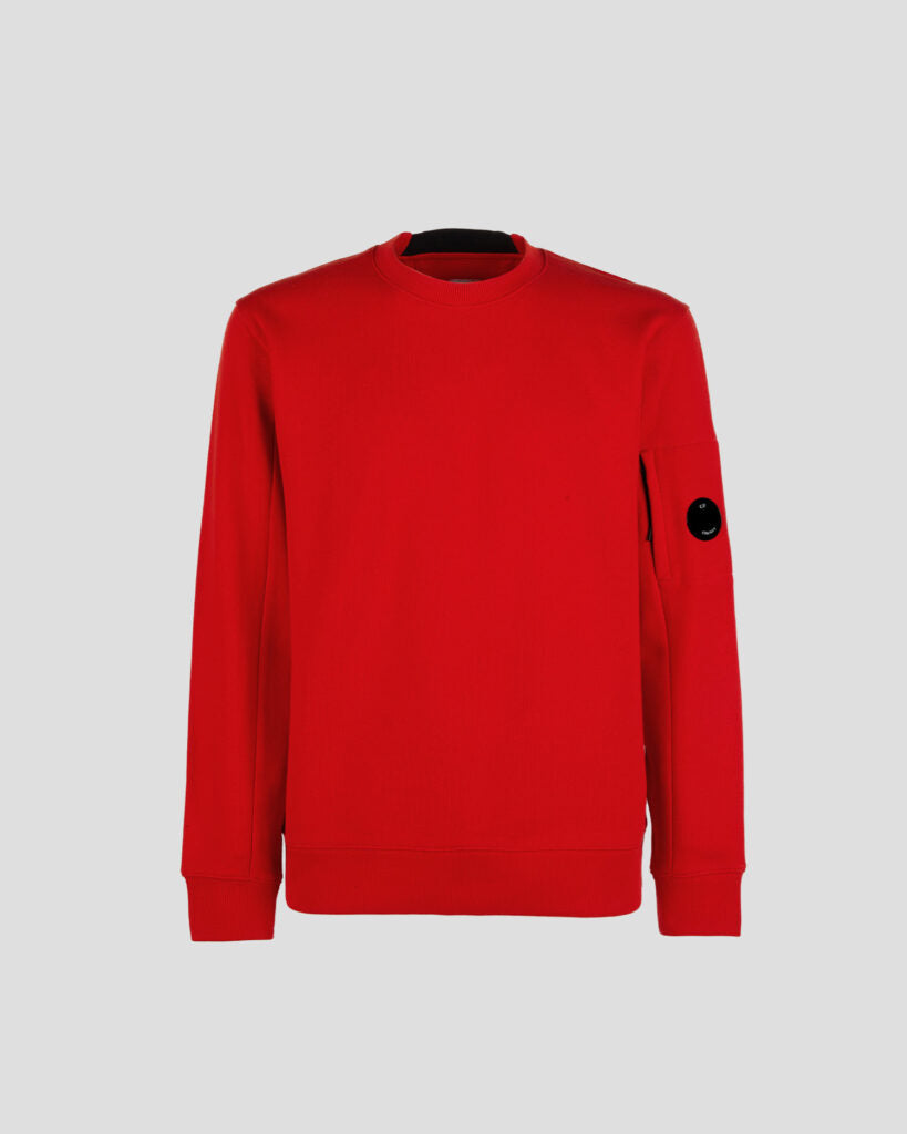 Cp Company Diagonal Raised Lens Sweatshirt Red