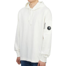 Load image into Gallery viewer, Cp Company Light Fleece Lens Overhead Hoodie In White
