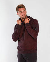 Load image into Gallery viewer, Cp Company Wool Blend Hooded Fleece Knit In Bordeaux
