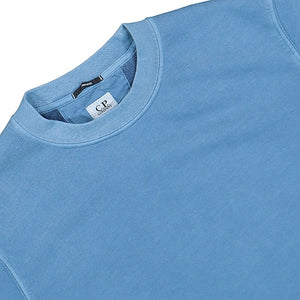 Cp Company Brushed Emerized Resist Dyed Lens Sweatshirt In Infinity Blue