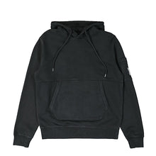Load image into Gallery viewer, Cp Company Garment Dyed Overhead Lens Hoodie In Black

