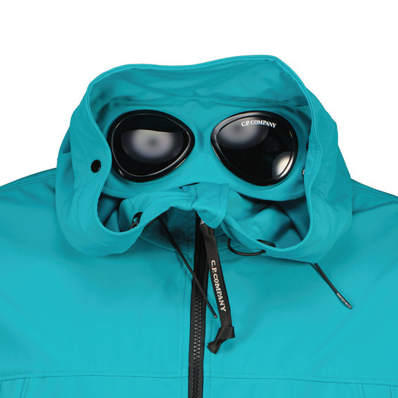 soft shell goggle jacket Cp Company S/S Goggle Soft Shell Jacket In Tile Blue – TET Clothing