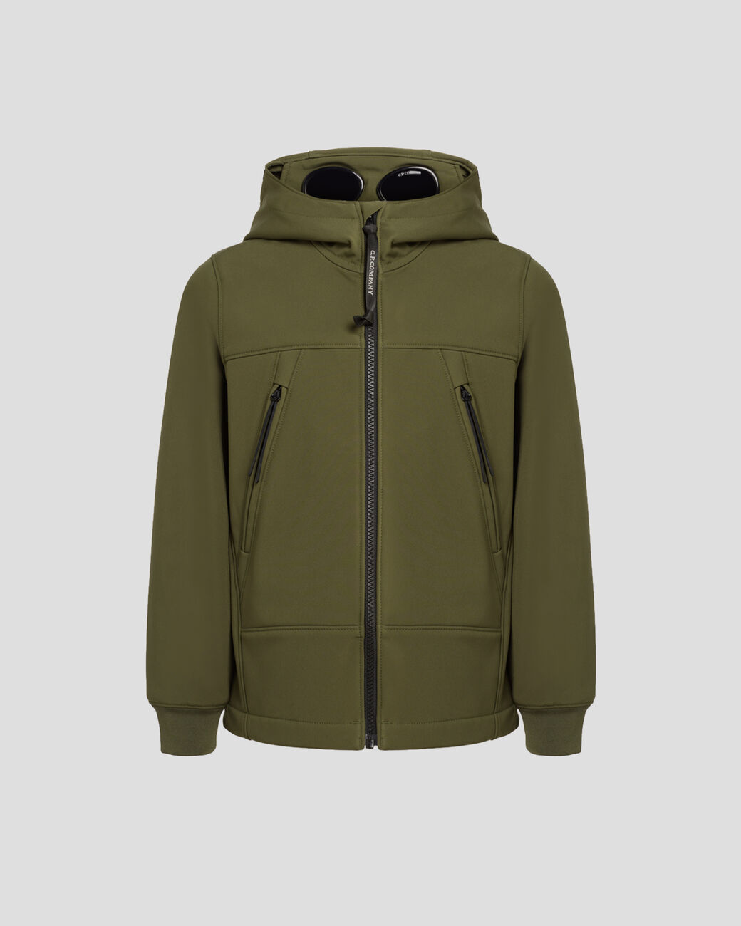 CP Company Junior Shell - R Goggle Jacket in Ivy Green