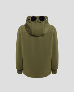 CP Company Junior Shell - R Goggle Jacket in Ivy Green