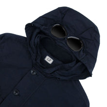 Load image into Gallery viewer, Cp Company Flatt Nylon Goggle Overshirt in Navy
