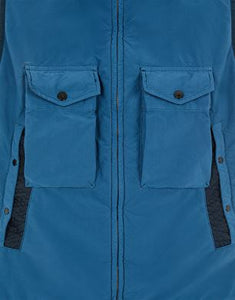 Stone Island David Light-Tc With Micropile Hooded Gilet In Blue