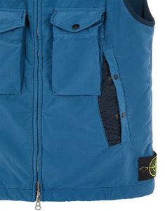 Stone Island David Light-Tc With Micropile Hooded Gilet In Blue