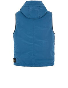 Stone Island David Light-Tc With Micropile Hooded Gilet In Blue