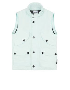 Stone Island David-Tc Laser Printed Down Gilet In Grey