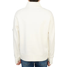 Load image into Gallery viewer, Cp Company Diagonal Raised Fleece Zipped Sweatshirt In White
