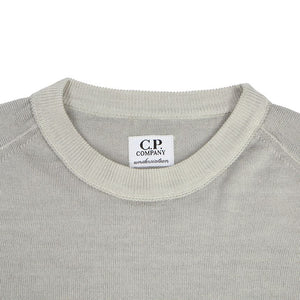 Cp Company Junior Fine Wool Knit In String Grey 051