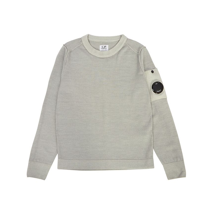 Cp Company Junior Fine Wool Knit In String Grey 051