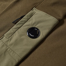 Load image into Gallery viewer, Cp Company Diagonal Raised Mixed Shell Hoodie In Ivy Green
