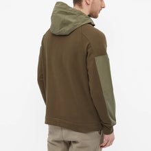 Load image into Gallery viewer, Cp Company Diagonal Raised Mixed Shell Hoodie In Ivy Green
