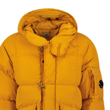 Load image into Gallery viewer, CP Company Flatt Nylon Padded Lens Down Jacket in Desert Sun
