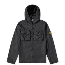 Load image into Gallery viewer, Junior Stone Island Hooded Overshirt In Black
