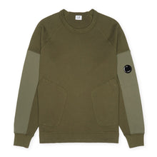 Load image into Gallery viewer, Cp Company Double Pocket Lens Sweatshirt In Ivy Green

