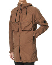 Load image into Gallery viewer, Cp Company Flatt Nylon Utility Long Jacket In Brown
