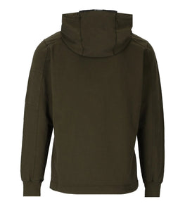 Cp Company Lens Light Fleece Lens Overhead Hoodie Ivy Green