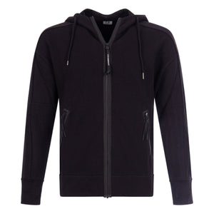 Cp Company Diagonal Raised Fleece Goggle Full Zip in Navy