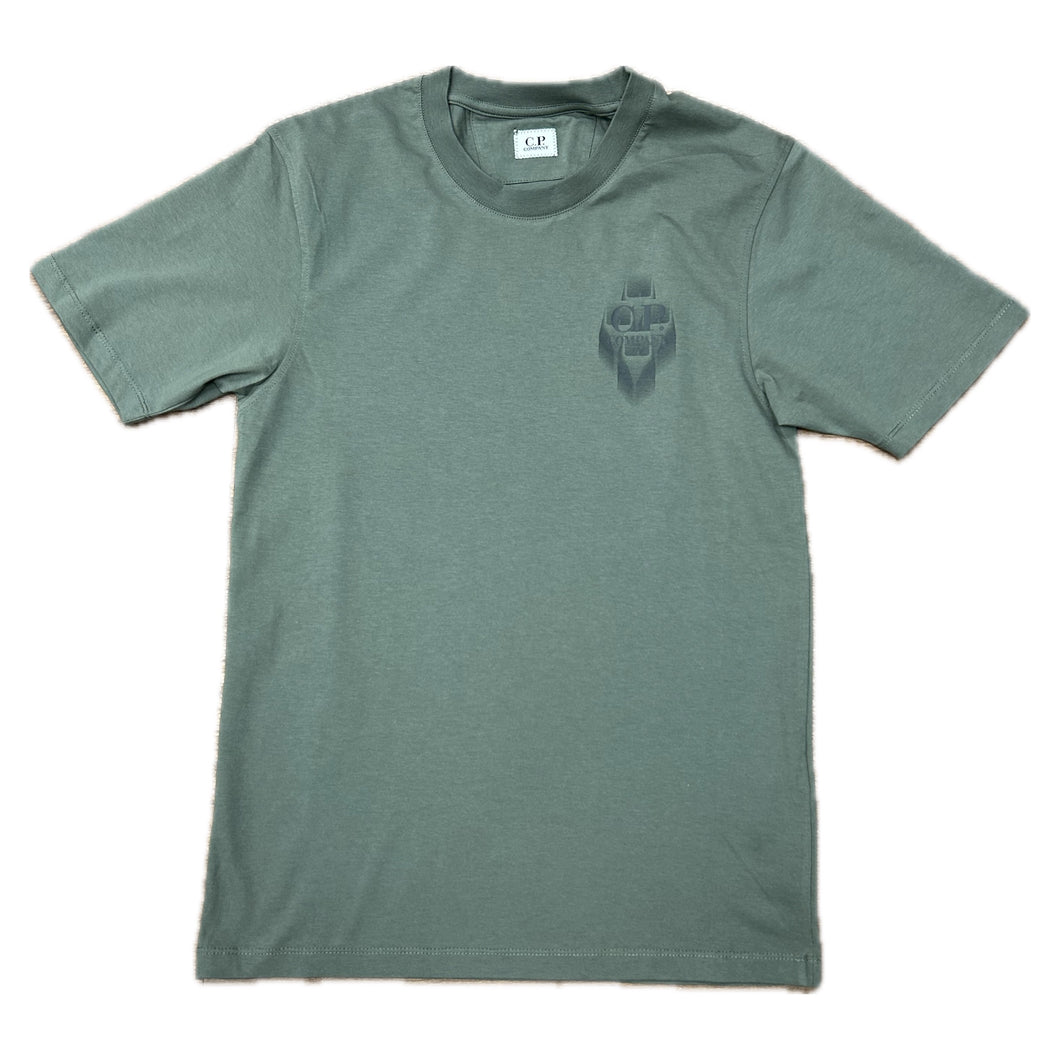 Cp Company 30/1 Graphic Logo T-Shirt In Thyme