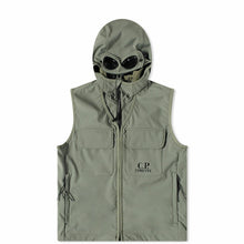 Load image into Gallery viewer, Cp Company Junior Shell-R Goggle Logo Gilet Bronze Green
