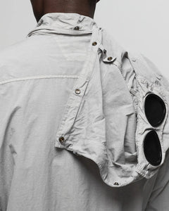 Cp Company Flatt Nylon Goggle Overshirt Drizzle Grey