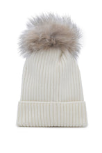 Load image into Gallery viewer, Moncler Junior Pom Pom Beanie in White
