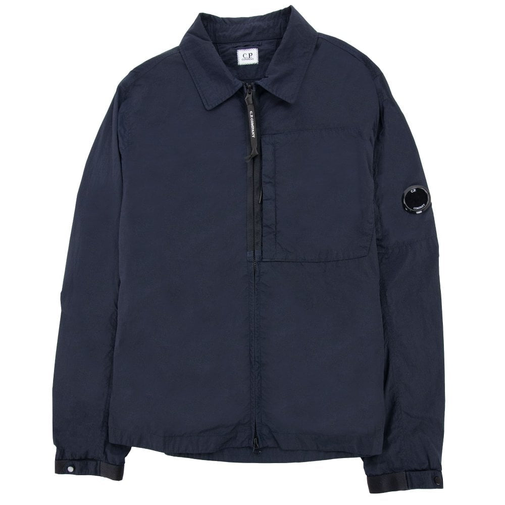 Cp Company Chrome-R Zip Lens Overshirt in Navy