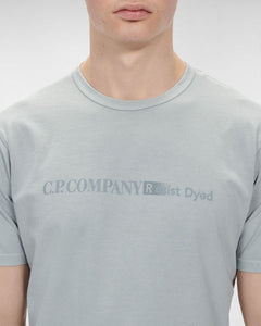 CP Company Resist Dyed Logo T-Shirt in Grey