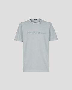 CP Company Resist Dyed Logo T-Shirt in Grey