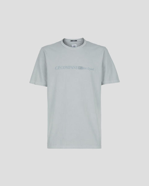 CP Company Resist Dyed Logo T-Shirt in Grey