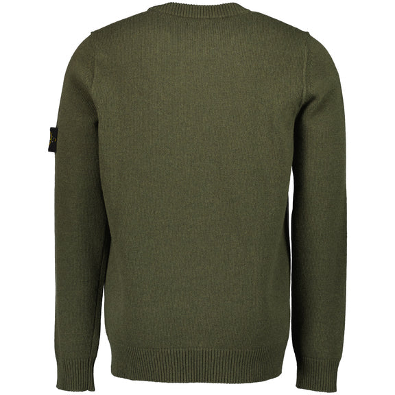 Stone Island Lambswool Crewneck Knit Olive TET Clothing