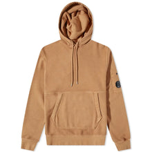 Load image into Gallery viewer, Cp Company Garment Dyed Overhead Lens Hoodie In Bistre
