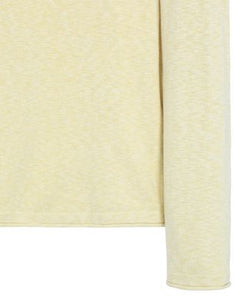 Stone Island Garment Dyed Cotton Knit In Lemon