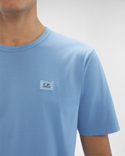 Load image into Gallery viewer, Cp Company 100% Mercerized Cotton Stitch Logo T-Shirt Riviera Blue
