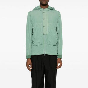 Cp Company Flatt Nylon Goggle Overshirt in Green Bay